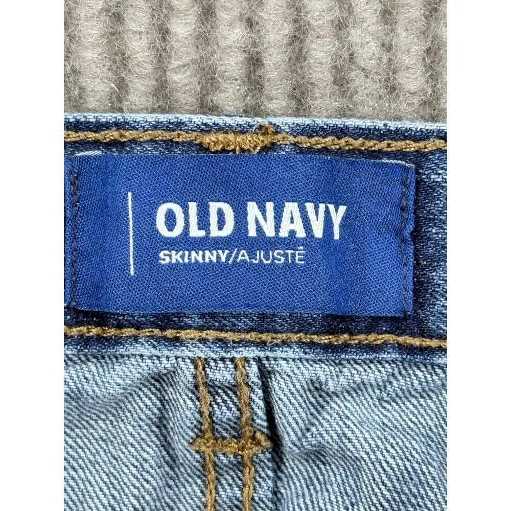 Old Navy Boys Basic Skinny Jeans Size 14 Regular Medium Wash Blue Cotton